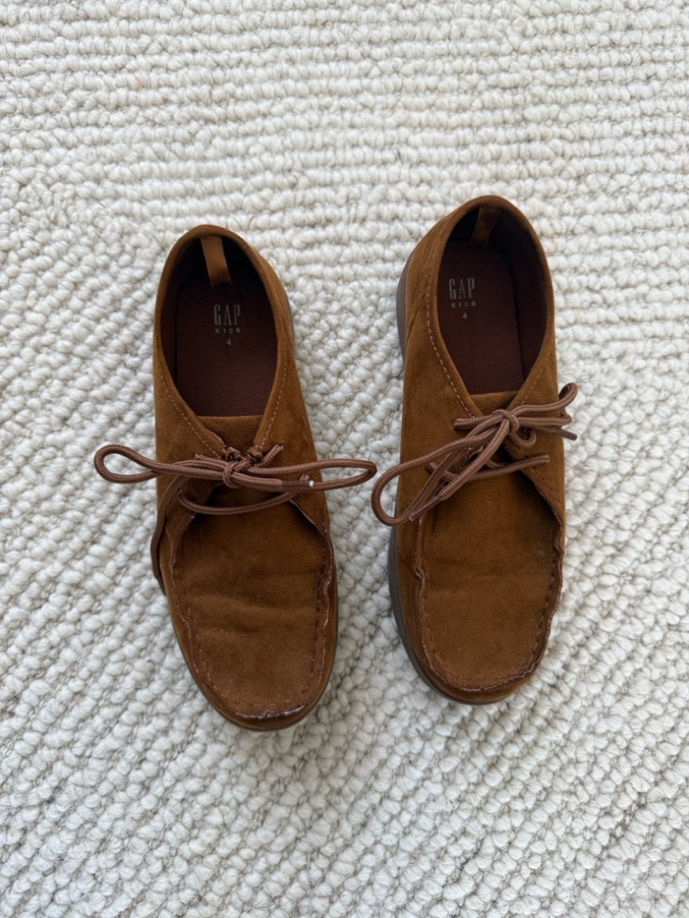 GAP Tan Suede Slip-On Loafers with Laces